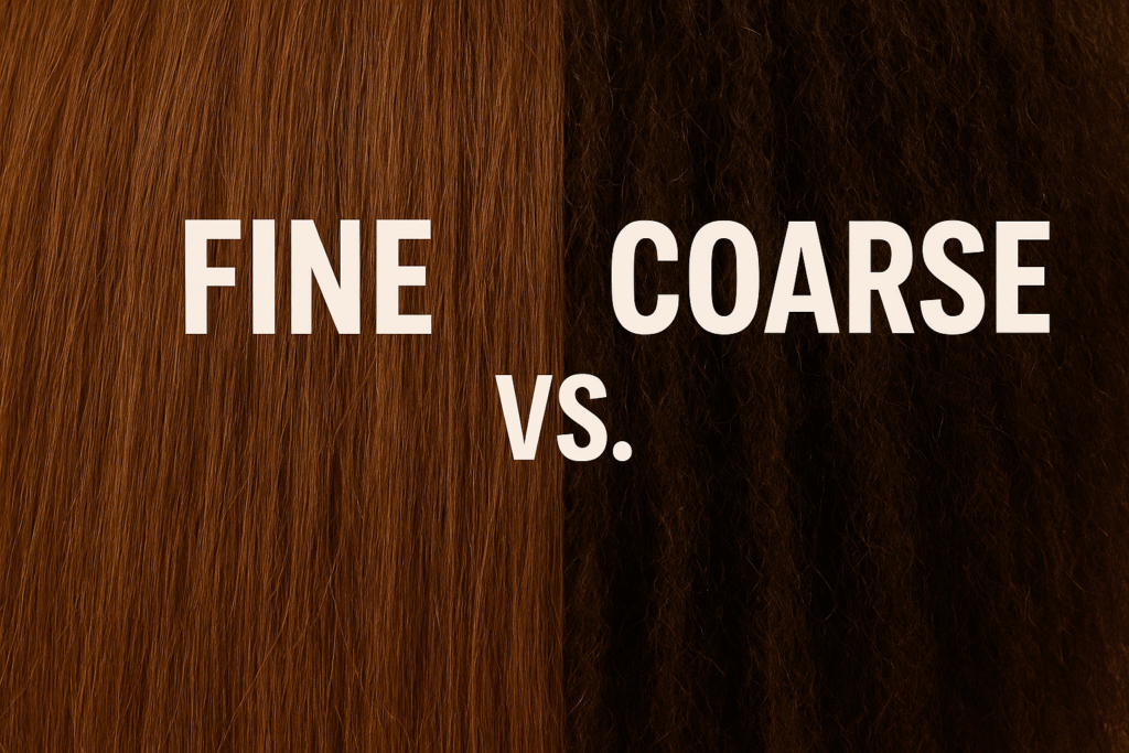 Difference between fine and coarse hair