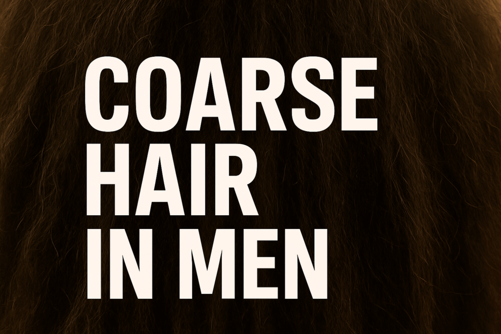Coarse hair in men hairstyle