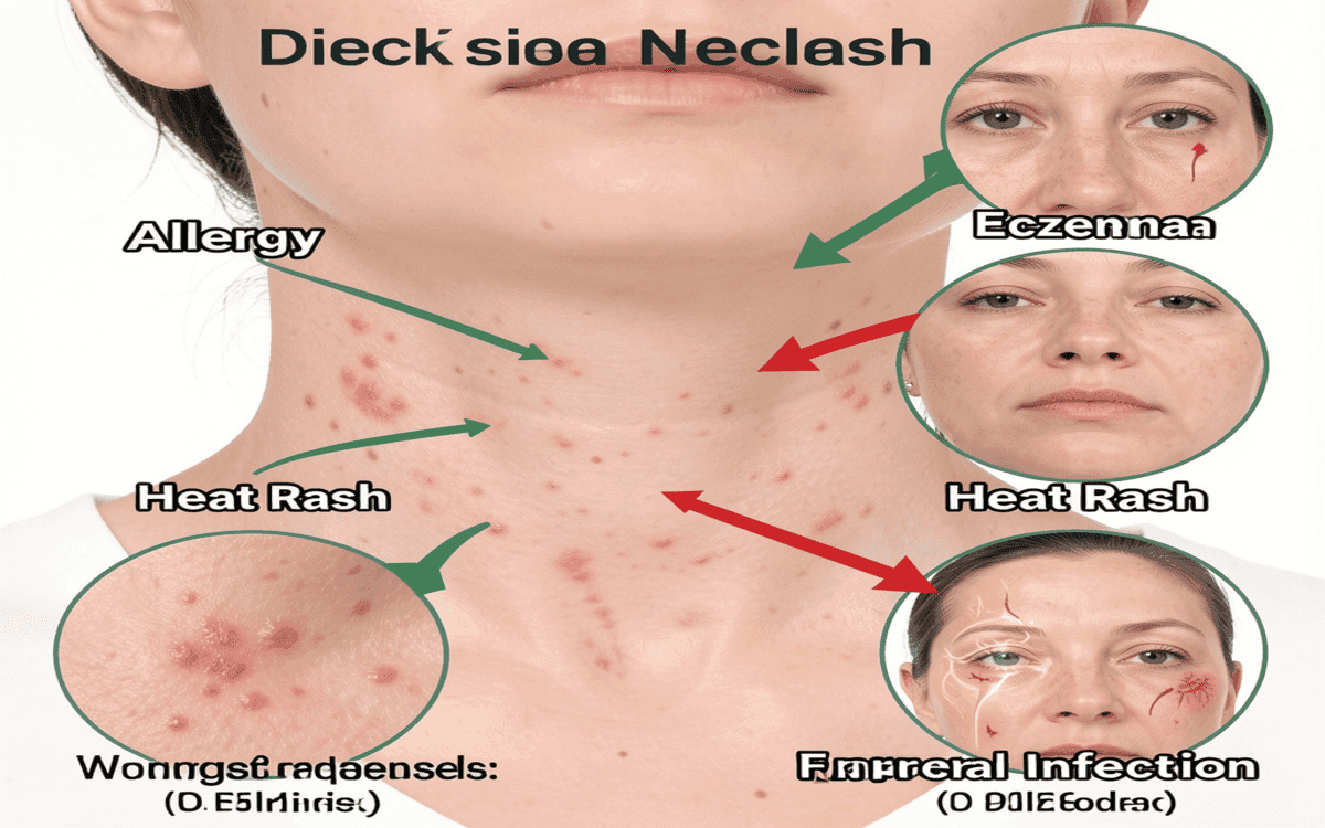 causes of itchy rash on neck infographic