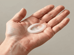 Close-up of Cetaphil Gentle Skin Cleanser being dispensed onto hand, showing creamy texture.