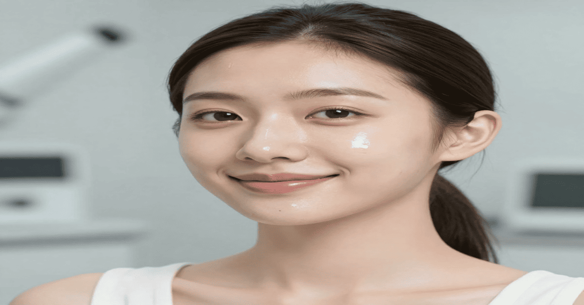 Woman with glowing skin after laser treatment for dark spots