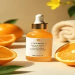 Best Vitamin C Serum recommended by dermatologists shown in a clean skincare setup, highlighting brightening, anti-aging, and pigmentation-reducing benefits..