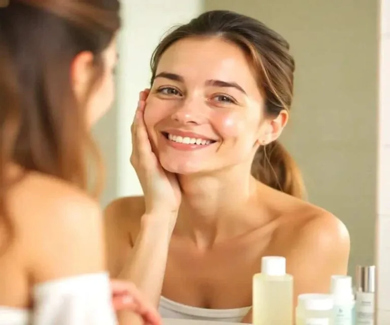 Woman applying Skin Flooding serum for deep hydration and glowing skin – 2025 skincare trend