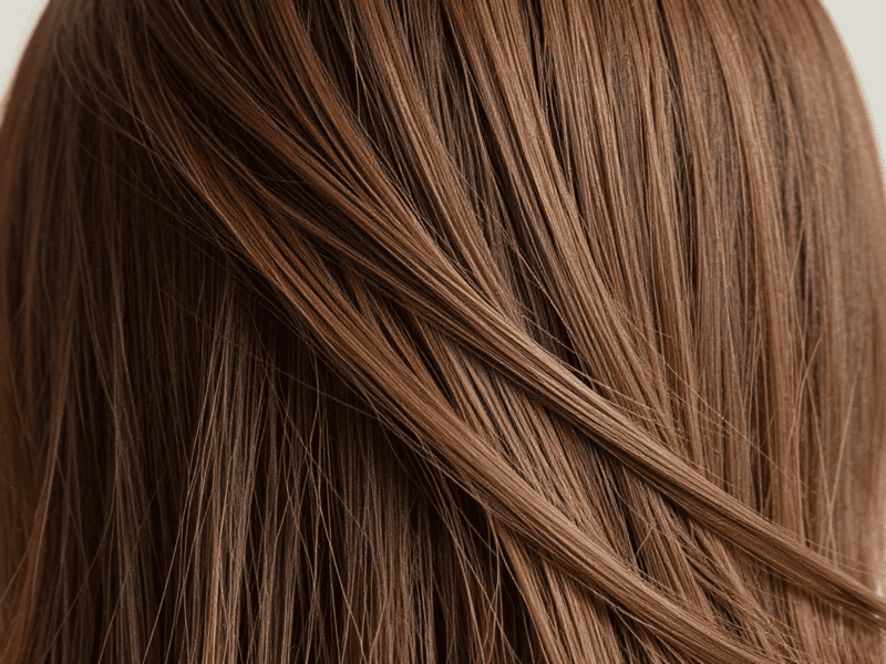 Applying argan oil to repair frizzy top layer hair