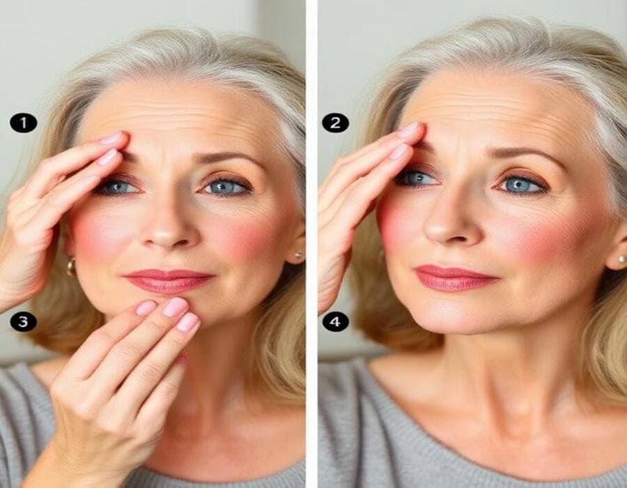 how to apply blush for mature skin step by step