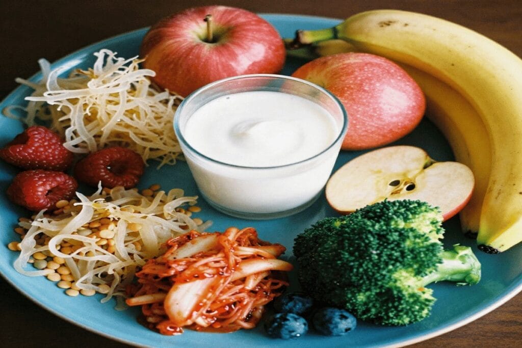 Fiber-rich and fermented foods for gut health and immunity