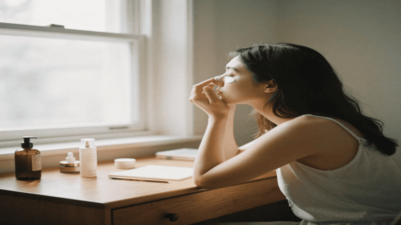 Daily eye cream routine for sensitive skin in the USA