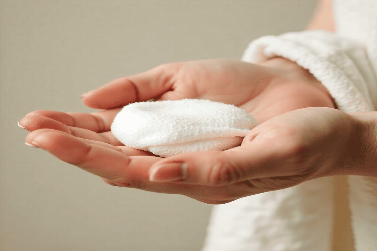 Cold compress applied to itchy skin for immediate soothing relief