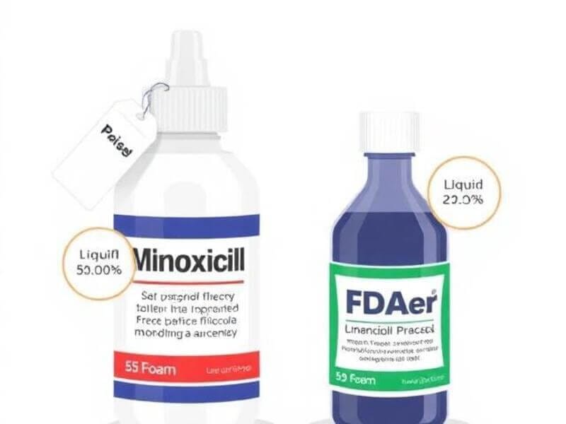 Minoxidil Foam and Liquid with cost and FDA approval comparison