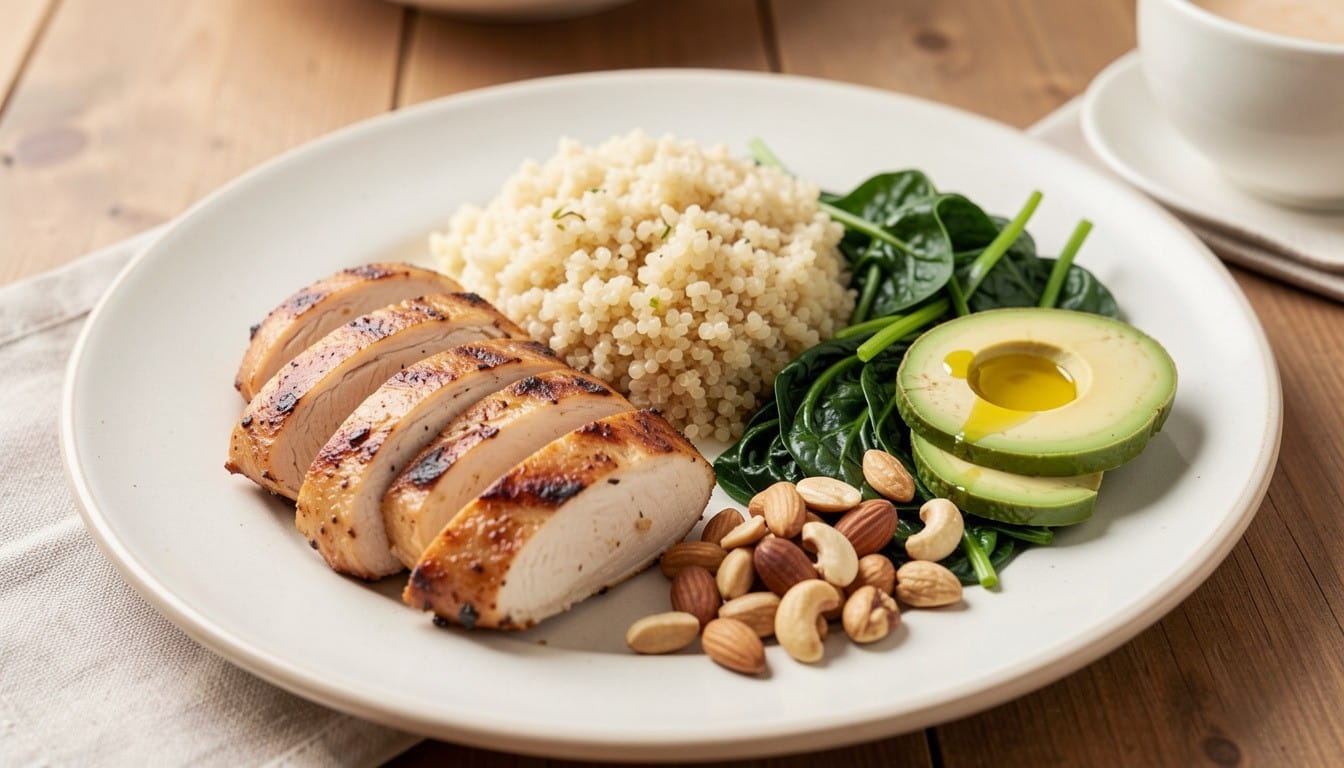 Low glycemic PCOS diet supporting hair regrowth and insulin balance