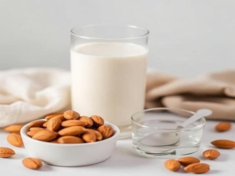 Calcium sources for DIY electrolyte drink – almond milk and almonds