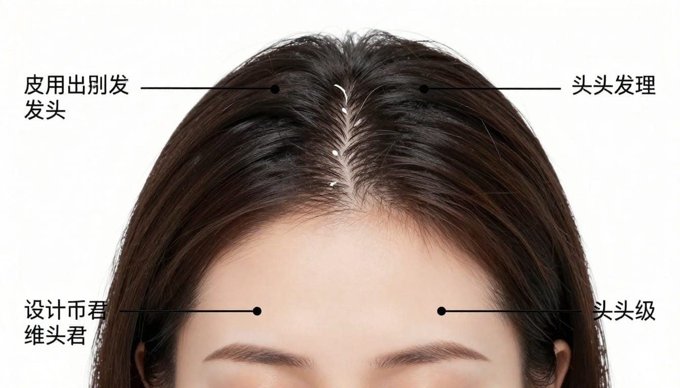 Female pattern hair loss stages in women with PCOS