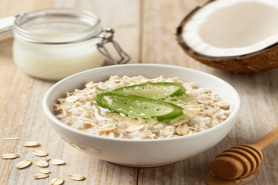 Natural home remedies like oatmeal aloe vera honey for dry skin