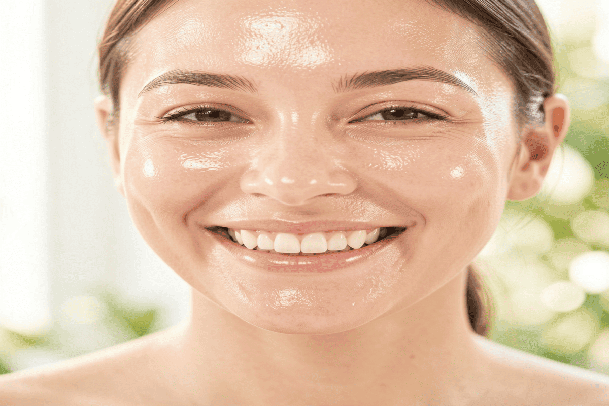 Soft glowing hydrated skin after using best body lotion for dry skin