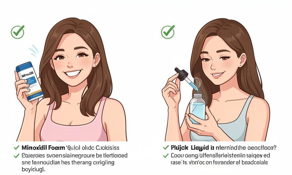 Comparison showing foam for comfort and liquid for precision