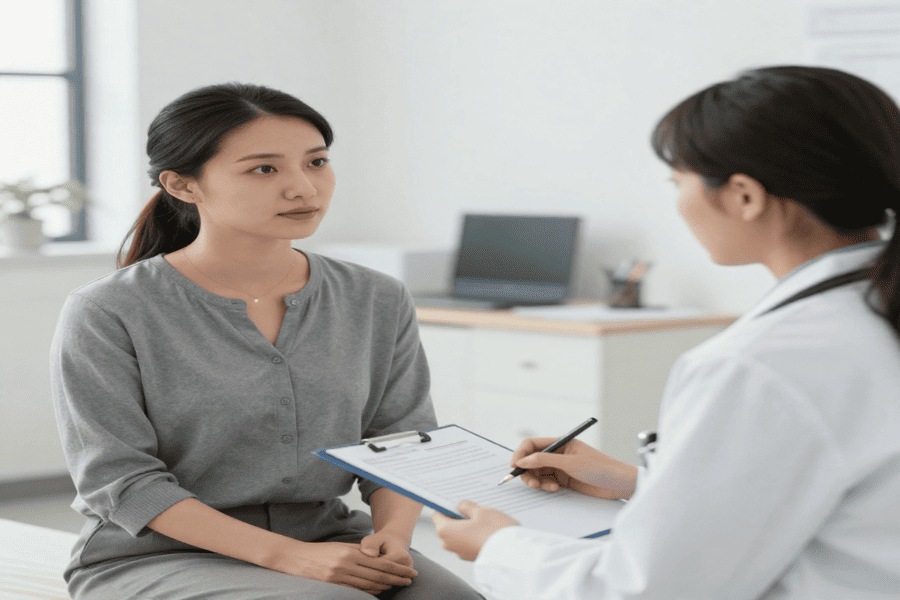Medical consultation for severe adrenal symptoms in women