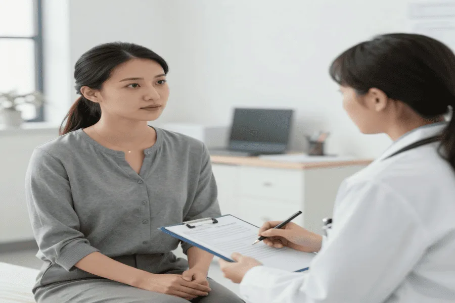 Medical consultation for severe adrenal symptoms in women