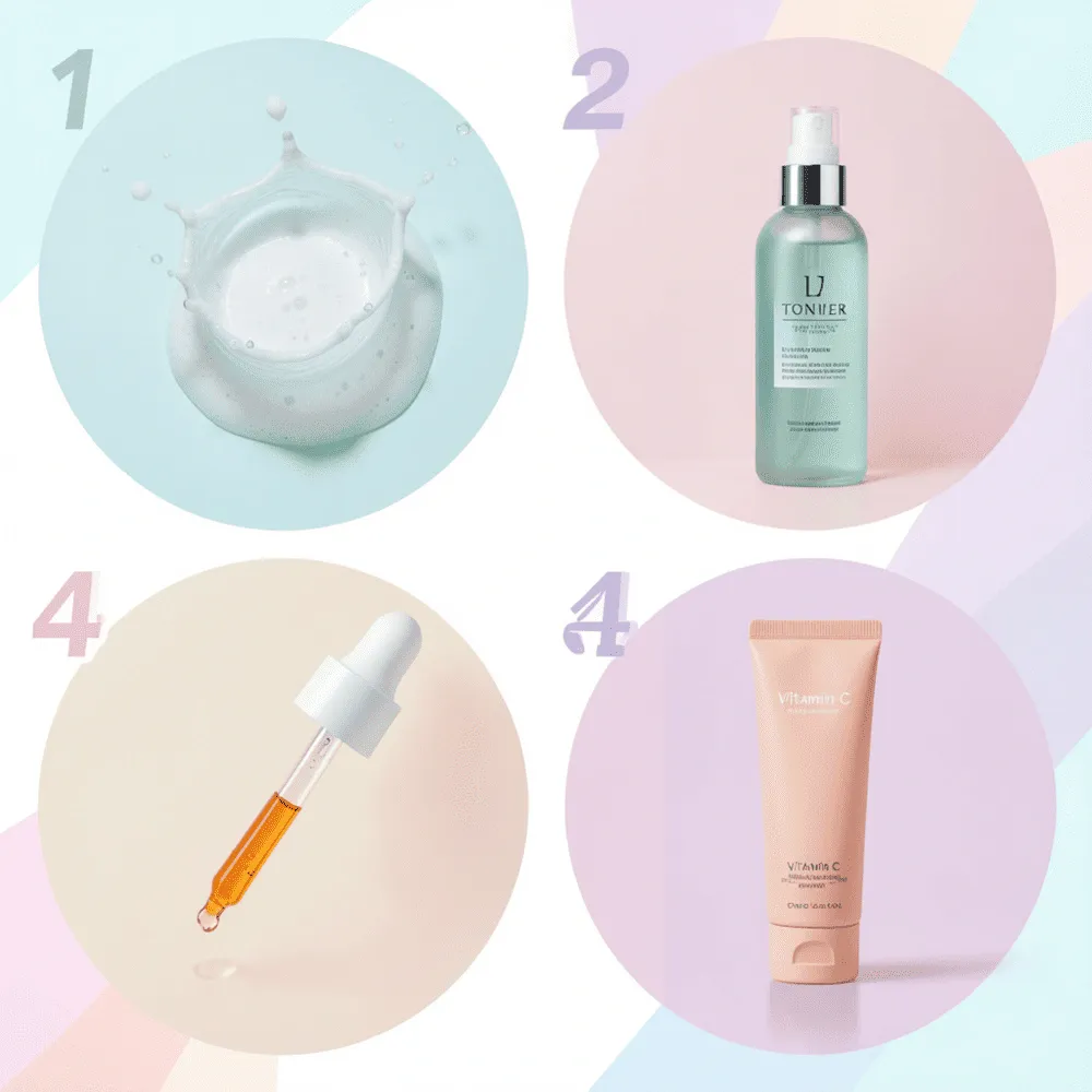 2026 Morning Skincare Routine for Oily Skin Best Vitamin C serum for oily skin morning routine steps including cleanser, toner, and SPF.