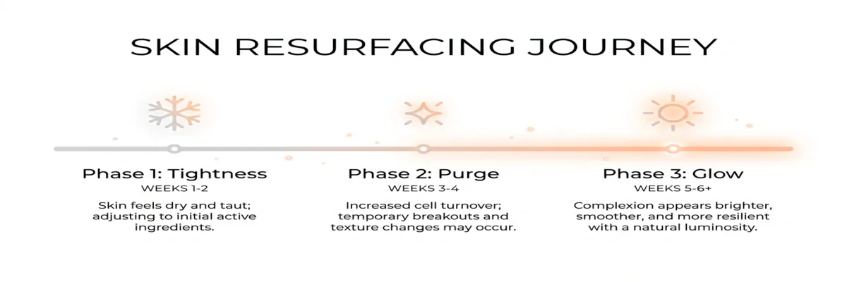 An infographic timeline showing three phases: Reactive (Weeks 1-2), Purge (Weeks 3-4), and Transformation (Week 6+).