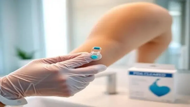 Using an FDA-Cleared Kit for Safe Skin Tag Removal at Home A close-up of a person using a ligation tool to apply a small micro-band to the base of a skin tag, demonstrating a method for safe skin tag removal at home.