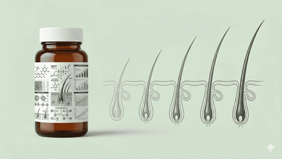 Month by month spironolactone hair loss timeline showing hair density improvement and thinning recovery for women.